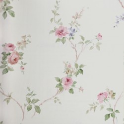 Papel de parede, floral, rosa, fundo branco